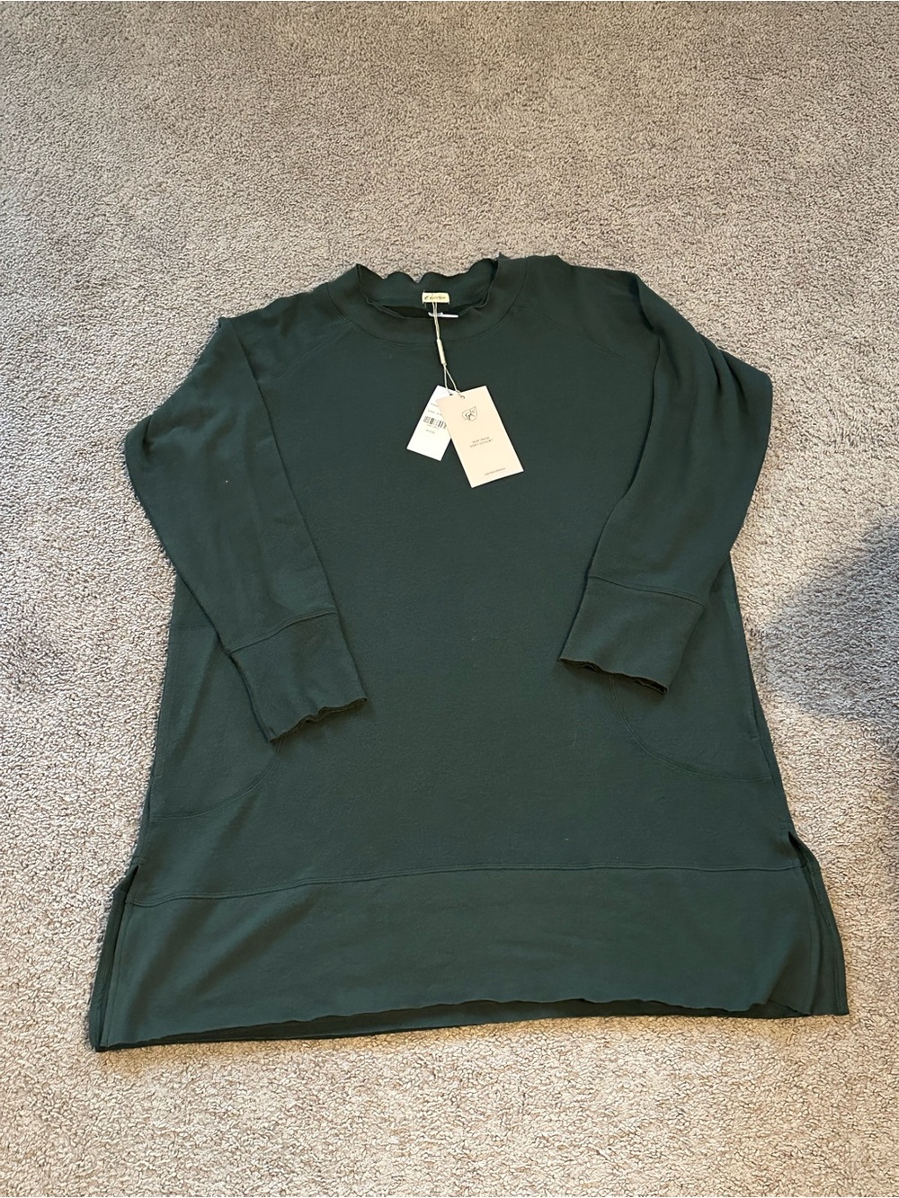 NWT Aspen Dream COZY DRESS in Scarab- sweater pocket dress